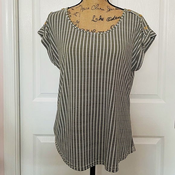 Mine geometrical design blouse size medium - Picture 1 of 10